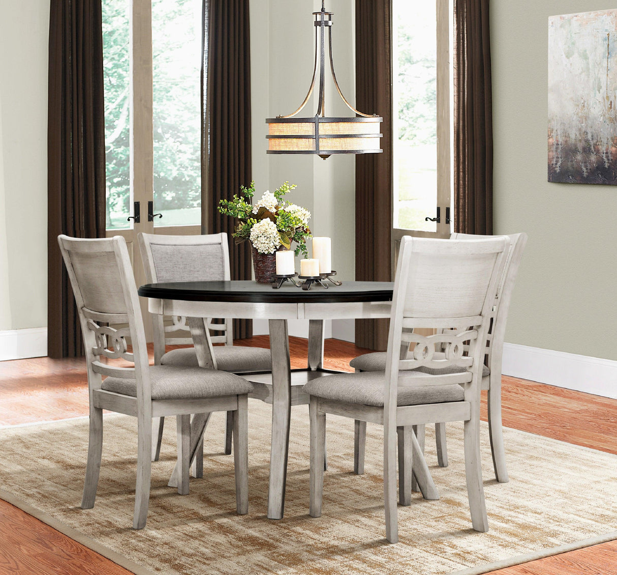 Savor White 5-Piece Dining Set by Homelegance at Eve Furniture