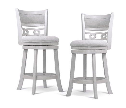 Savor White Swivel Counter Chair, Set of 2 by Homelegance at Eve Furniture