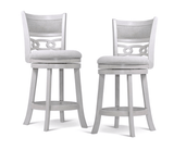 Savor White Swivel Counter Chair, Set of 2 by Homelegance at Eve Furniture