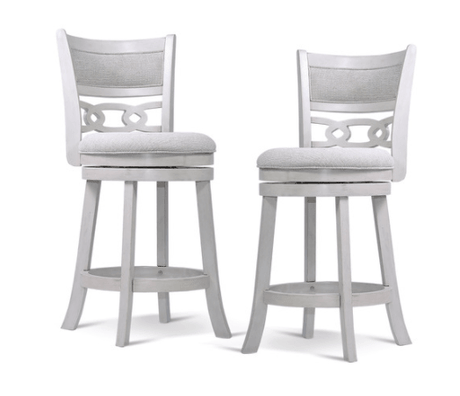 Savor White Swivel Counter Chair, Set of 2 by Homelegance at Eve Furniture
