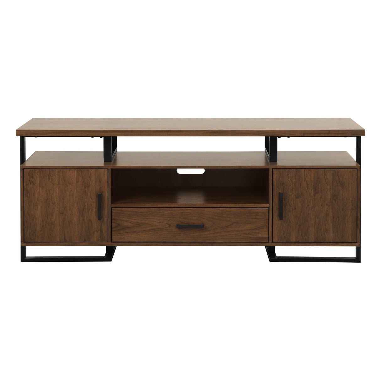 Sedley Walnut/Rustic Black TV Stand by Homelegance at Eve Furniture