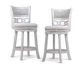 Savor White Swivel Counter Chair, Set of 2