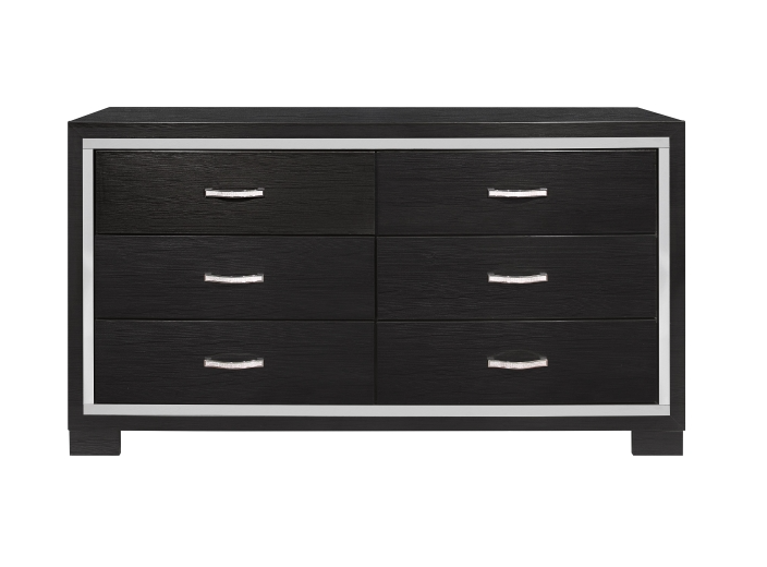 Bellante Melamine Black Dresser