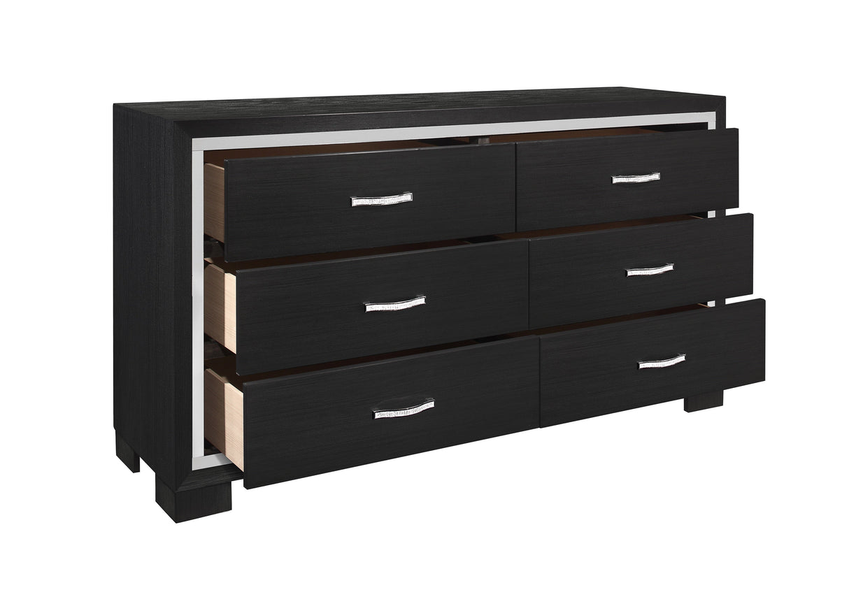 Bellante Melamine Black Dresser