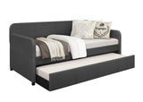 Fatimah Dark Gray Daybed with Trundle