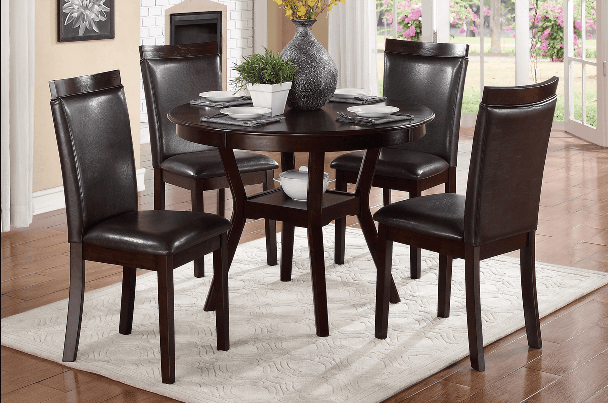 Shankmen Espresso 5-Piece Dining Set by Homelegance at Eve Furniture