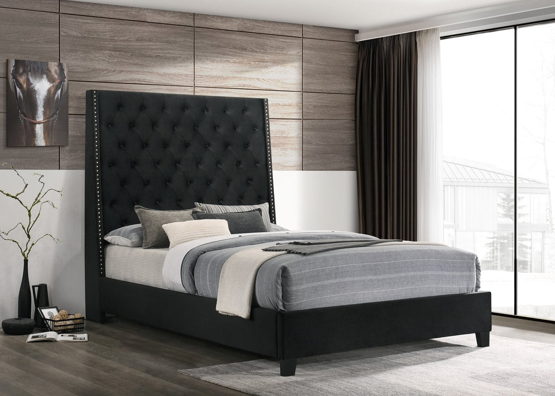 Sleepy Black 6FT King Panel Bed by Happy Homes at Eve Furniture