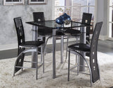 Sona Black/Silver Counter Chair, Set of 2 by Homelegance at Eve Furniture