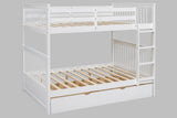 Stack White Full/Full Bunk Bed w/Twin Trundle by Happy Homes at Eve Furniture