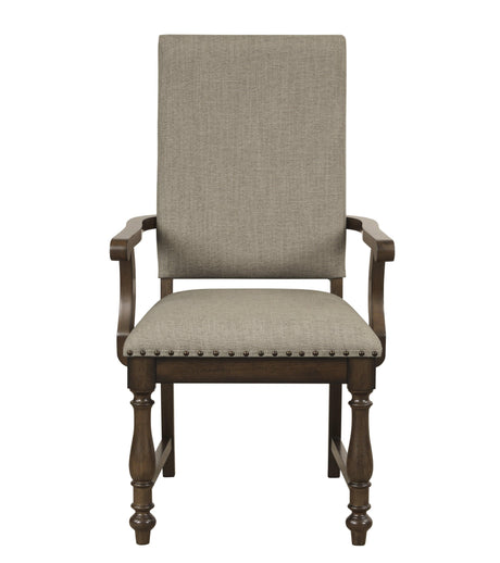 Stonington Brown Arm Chair, Set of 2 by Homelegance at Eve Furniture
