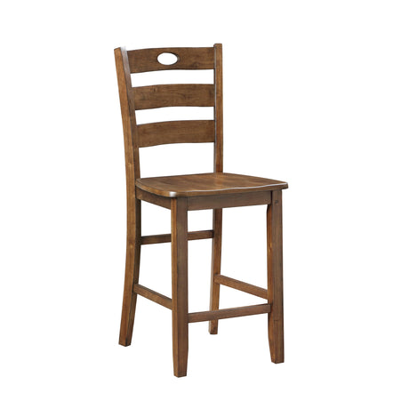 Stowe Walnut 5-Piece Pack Counter Height Set by Homelegance at Eve Furniture