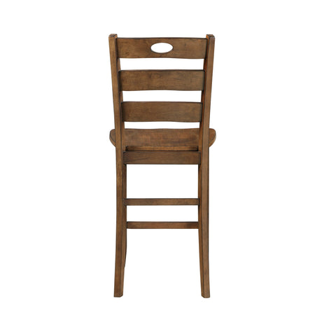 Stowe Walnut 5-Piece Pack Counter Height Set by Homelegance at Eve Furniture