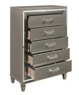 Tamsin Silver/Gray Metallic Chest by Homelegance at Eve Furniture