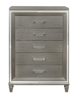 Tamsin Silver/Gray Metallic Chest by Homelegance at Eve Furniture