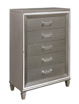 Tamsin Silver/Gray Metallic Chest by Homelegance at Eve Furniture