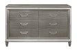 Tamsin Silver/Gray Metallic Dresser by Homelegance at Eve Furniture