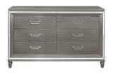 Tamsin Silver/Gray Metallic Dresser by Homelegance at Eve Furniture
