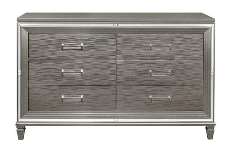 Tamsin Silver/Gray Metallic Dresser by Homelegance at Eve Furniture