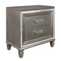 Tamsin Silver/Gray Metallic Nightstand by Homelegance at Eve Furniture