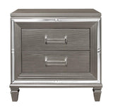 Tamsin Silver/Gray Metallic Nightstand by Homelegance at Eve Furniture