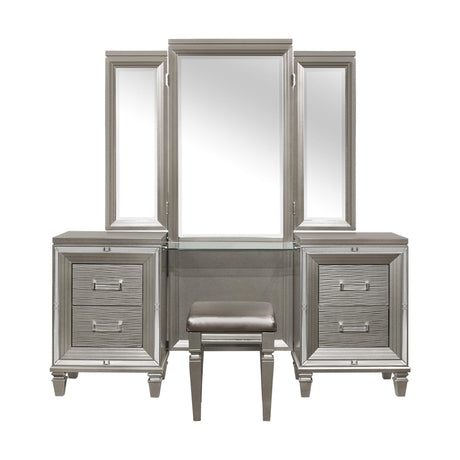 Tamsin Silver/Gray Metallic Vanity Set by Homelegance at Eve Furniture