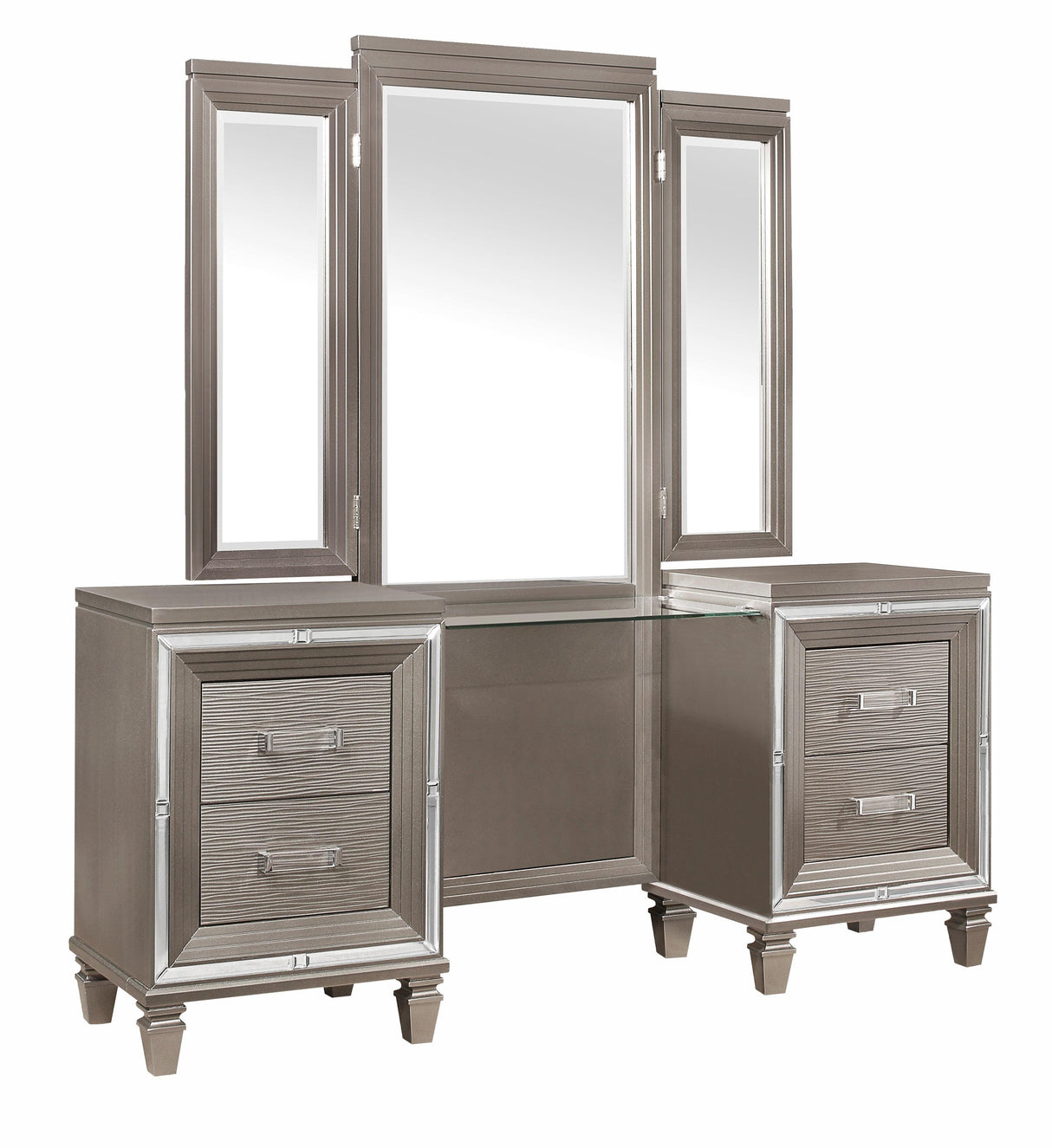 Tamsin Silver/Gray Metallic Vanity Set by Homelegance at Eve Furniture
