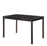 Tempe Black Marble-Top Dining Set by Homelegance at Eve Furniture