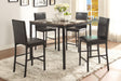 Tempe Brown/Black Marble-Top Counter Height Set by Homelegance at Eve Furniture