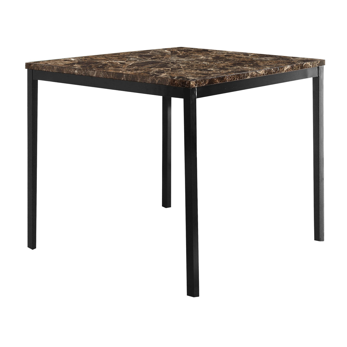 Tempe Brown/Black Marble-Top Counter Height Table by Homelegance at Eve Furniture