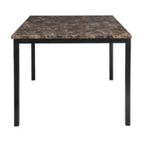 Tempe Brown/Black Marble-Top Counter Height Table by Homelegance at Eve Furniture