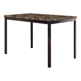 Tempe Brown/Black Marble-Top Dining Set by Homelegance at Eve Furniture