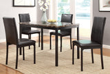Tempe Brown/Black Marble-Top Dining Set by Homelegance at Eve Furniture