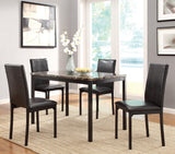 Tempe Brown/Black Marble-Top Dining Table by Homelegance at Eve Furniture