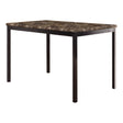 Tempe Brown/Black Marble-Top Dining Table by Homelegance at Eve Furniture