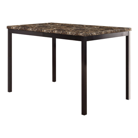 Tempe Brown/Black Marble-Top Dining Table by Homelegance at Eve Furniture