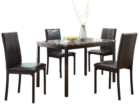 Tempe Brown/Black Side Chair, Set of 2 by Homelegance at Eve Furniture
