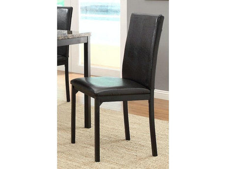 Tempe Brown/Black Side Chair, Set of 2 by Homelegance at Eve Furniture