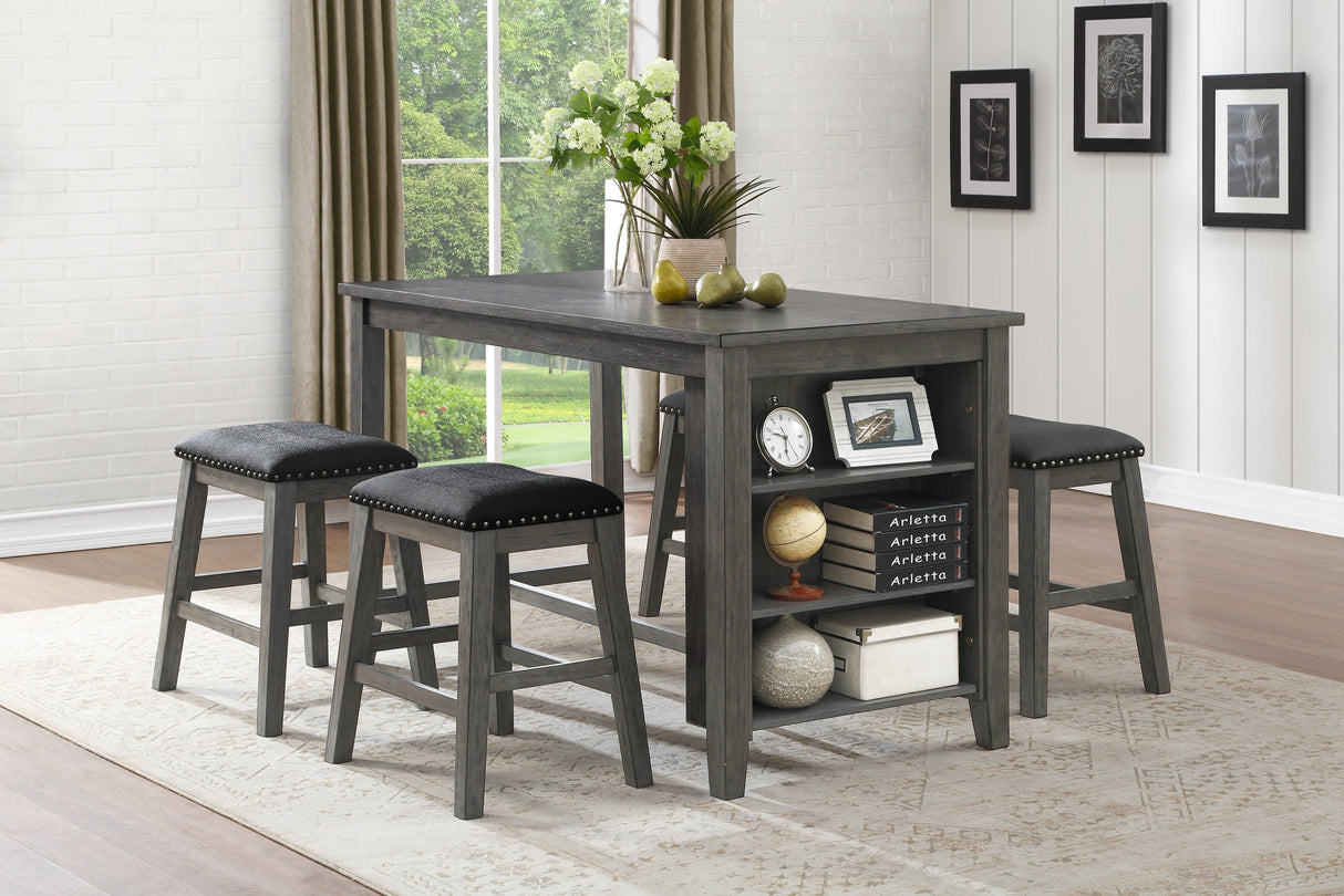 Timbre Gray Counter Height Set by Homelegance at Eve Furniture