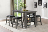 Timbre Gray Counter Height Set by Homelegance at Eve Furniture