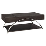 Tioga Espresso/Chrome Lift Top Cocktail Table by Homelegance at Eve Furniture