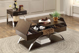 Tioga Espresso/Chrome Lift Top Cocktail Table by Homelegance at Eve Furniture