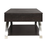 Tioga Espresso/Chrome Lift Top Cocktail Table by Homelegance at Eve Furniture