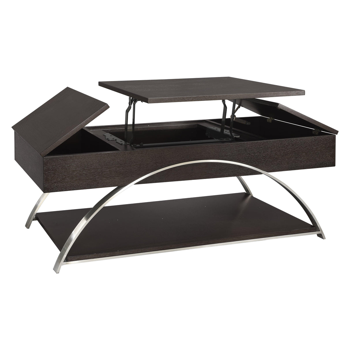 Tioga Espresso/Chrome Lift Top Cocktail Table by Homelegance at Eve Furniture