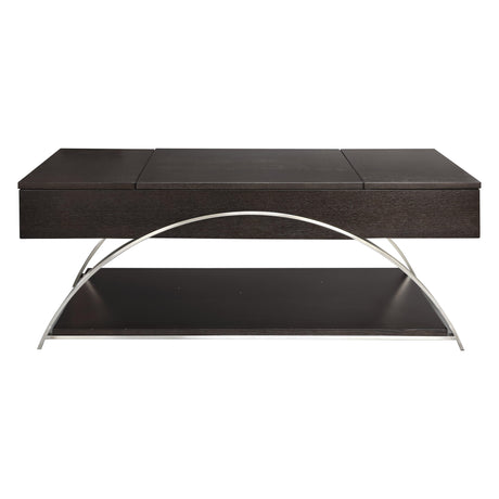 Tioga Espresso/Chrome Lift Top Cocktail Table by Homelegance at Eve Furniture