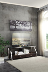 Tioga Espresso/Chrome TV Stand by Homelegance at Eve Furniture
