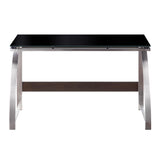 Tioga Espresso/Chrome Writing Desk by Homelegance at Eve Furniture