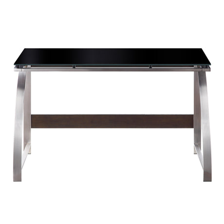 Tioga Espresso/Chrome Writing Desk by Homelegance at Eve Furniture