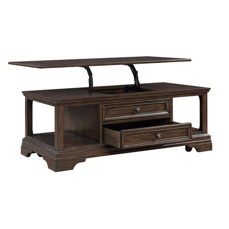 Tobias Espresso Lift Top Cocktail Table by Homelegance at Eve Furniture