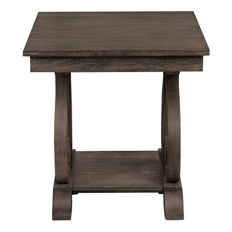 Toulon Dark Oak End Table by Homelegance at Eve Furniture