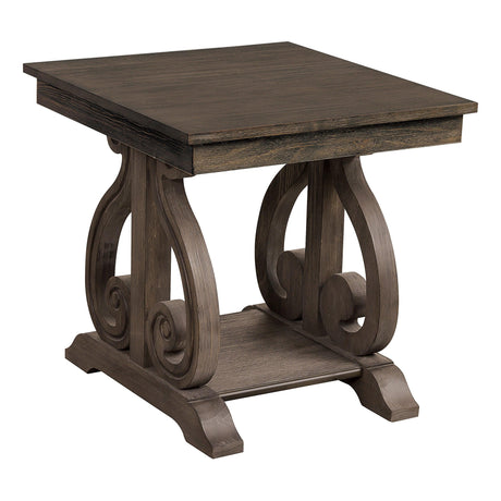 Toulon Dark Oak End Table by Homelegance at Eve Furniture